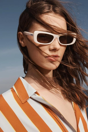 Orange | 3733/777/615 - Zara Оверсайз рубашка LIMITED EDITION в полоску