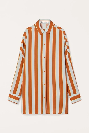 Оверсайз рубашка LIMITED EDITION в полоску- Заказать в России