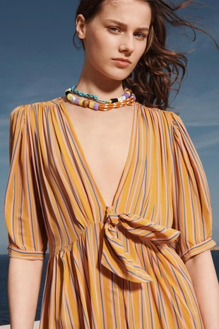 Купить Zara Платье LIMITED EDITION в полоску миди