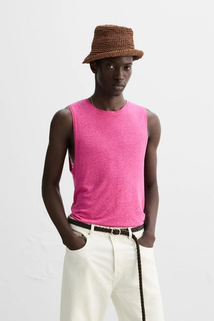 Топ из вискозы и льна- Заказать в России