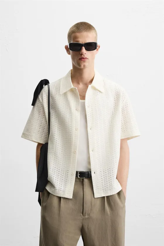 РУБАШКА JACQUARD С ГЕОМЕТРИЧЕСКИМ УЗОРОМ
