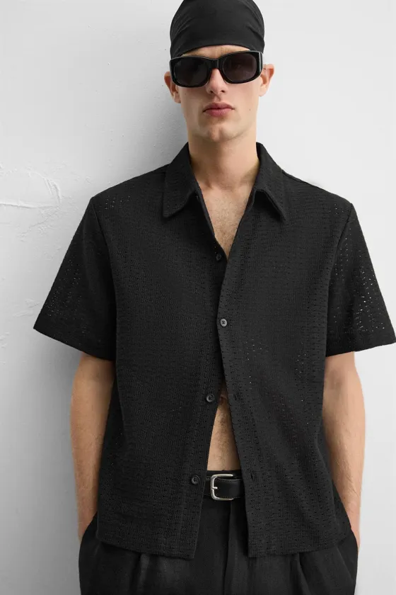 РУБАШКА JACQUARD С ГЕОМЕТРИЧЕСКИМ УЗОРОМ