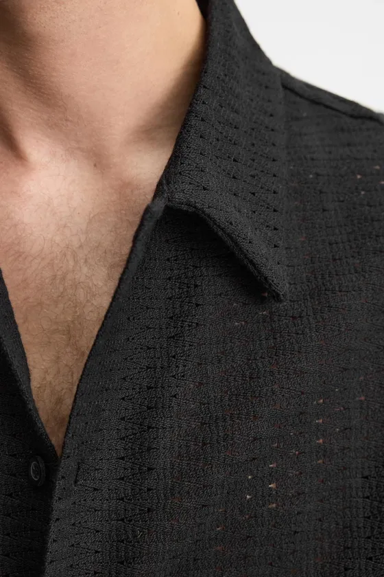 РУБАШКА JACQUARD С ГЕОМЕТРИЧЕСКИМ УЗОРОМ