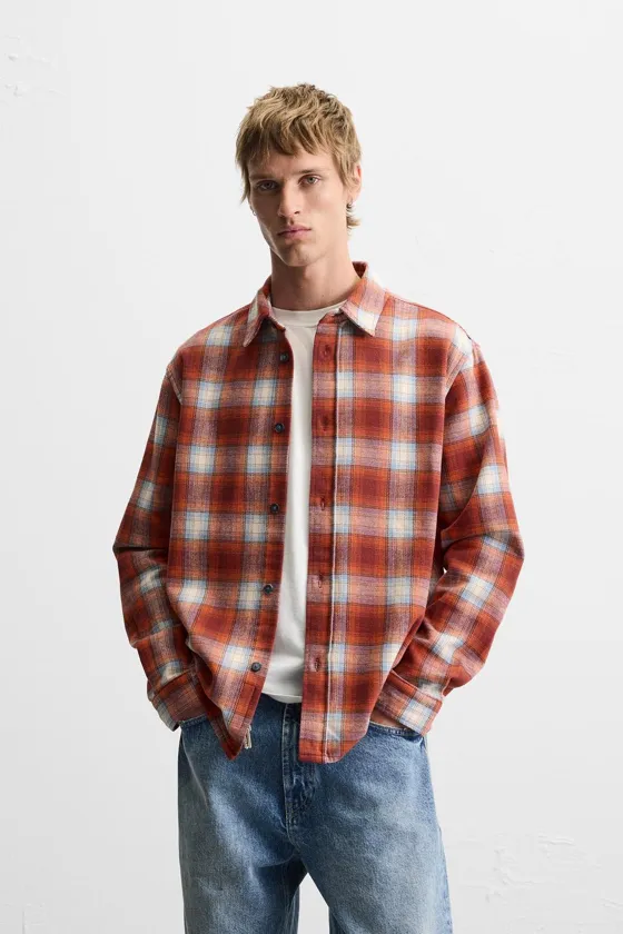 РУБАШКА RELAXED FIT В КЛЕТКУ