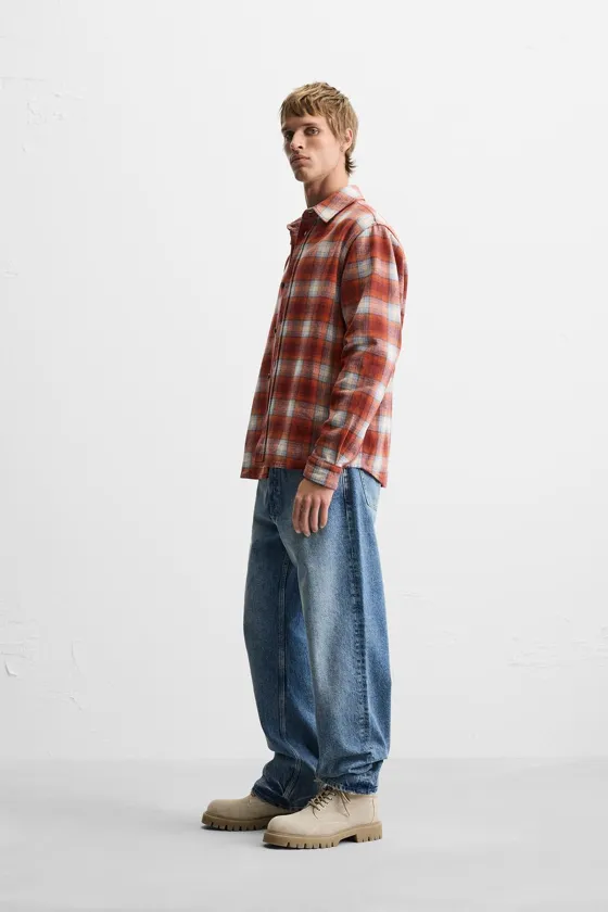 РУБАШКА RELAXED FIT В КЛЕТКУ