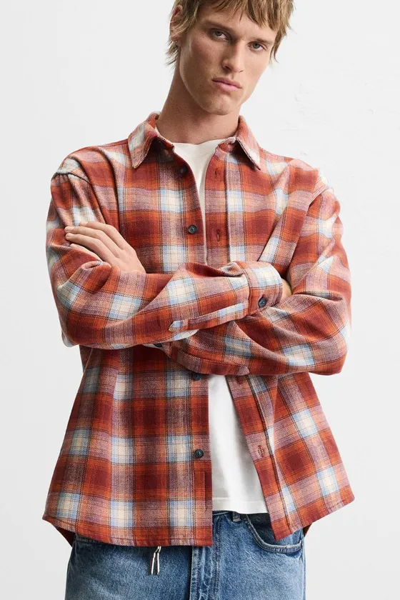 РУБАШКА RELAXED FIT В КЛЕТКУ