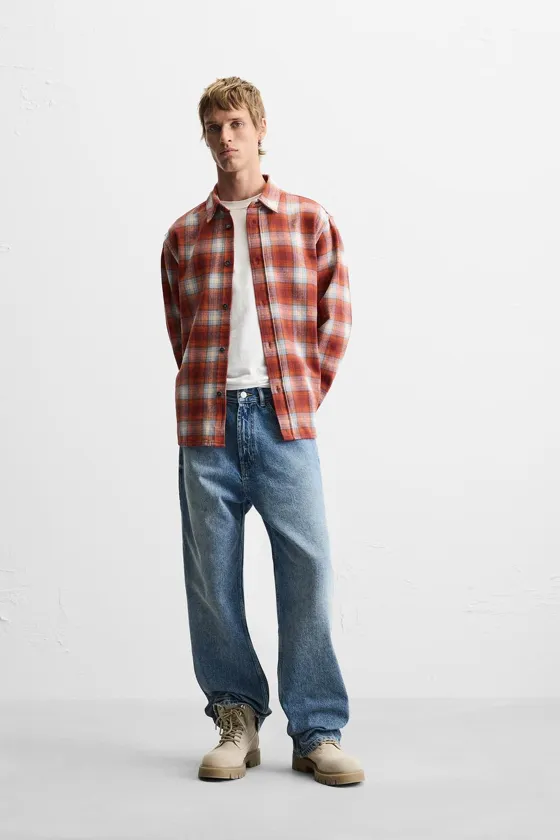 РУБАШКА RELAXED FIT В КЛЕТКУ