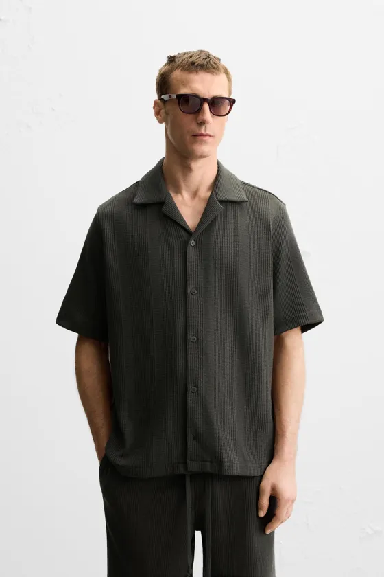 РУБАШКА JACQUARD С РЕЛЬЕФНЫМ РИСУНКОМ