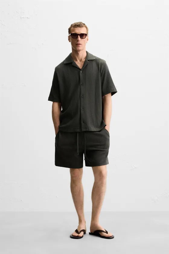 РУБАШКА JACQUARD С РЕЛЬЕФНЫМ РИСУНКОМ
