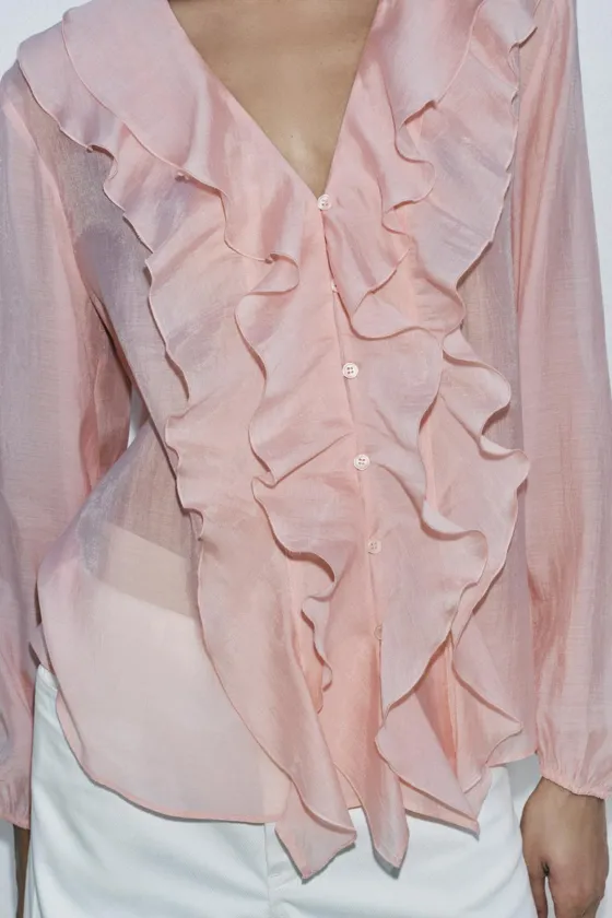 БЛУЗА С ВОЛАНАМИ — ZW COLLECTION