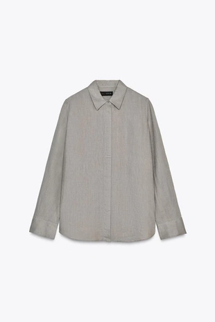 Рубашка из 100% льна — ZW COLLECTION- Заказать в России