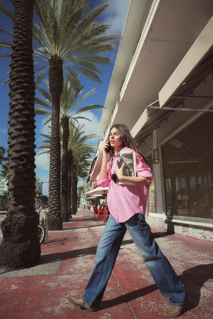 Базовая рубашка из поплина- Заказать в России