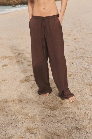 Купить Zara Брюки из ткани с рельефным узором