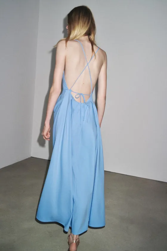 ДЛИННОЕ ПЛАТЬЕ С ЗАВЯЗКАМИ ZW COLLECTION