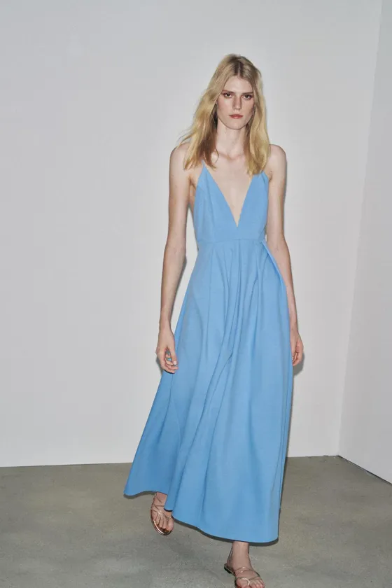 ДЛИННОЕ ПЛАТЬЕ С ЗАВЯЗКАМИ ZW COLLECTION