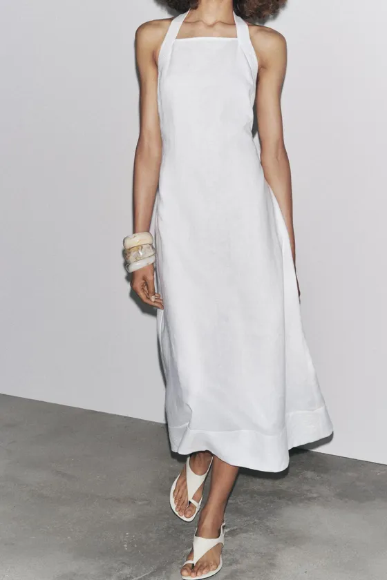 ПЛАТЬЕ-ХАЛТЕР ИЗ 100% ЛЬНА ZW COLLECTION