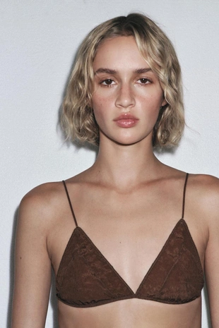 Бралетт из шелка с фактурной отделкой, лимитированная серия- Заказать в России