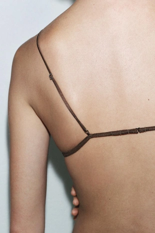 Бралетт из шелка с фактурной отделкой, лимитированная серия- Заказать в России