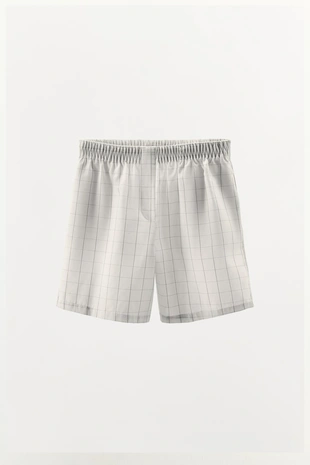 Клетчатые хлопковые шорты- Заказать в России