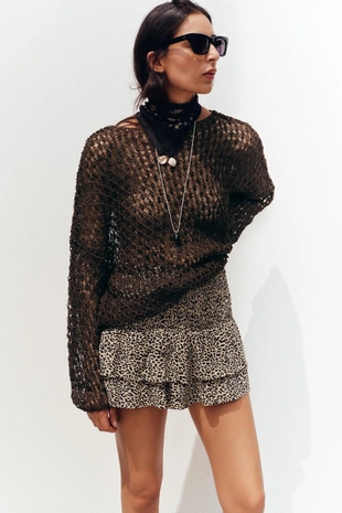 Бермуды с широкой талией и воланами- Заказать в России