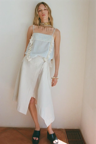 Топ с вышивкой на бретелях- Заказать в России