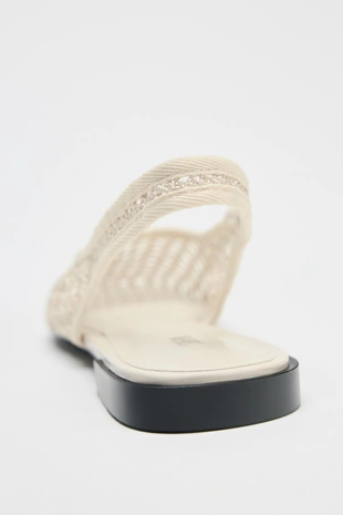 Балетки из сетчатой ткани без задников- Заказать в России