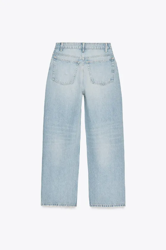 ДЖИНСЫ RELAXED OVERSIZE С ВЫСОКОЙ ПОСАДКОЙ И УКРАШЕНИЯМИ