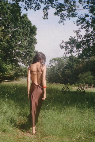 Атласное платье миди- Заказать в России