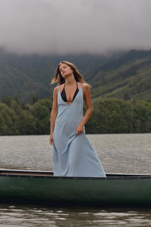 Платье миди из струящейся ткани- Заказать в России