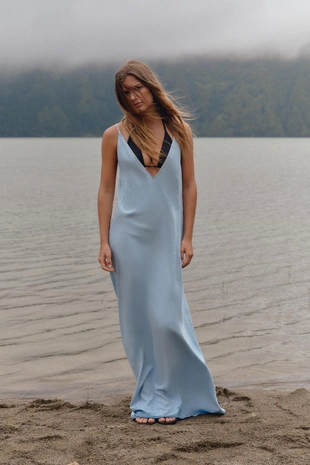 Платье миди из струящейся ткани- Заказать в России