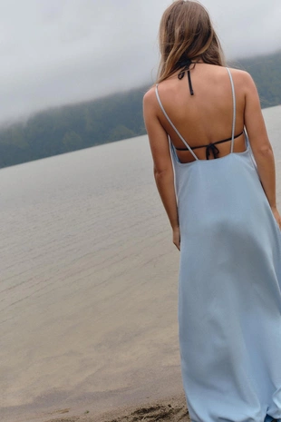 Платье миди из струящейся ткани- Заказать в России