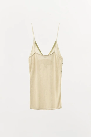 Трикотажный топ с кружевом- Заказать в России