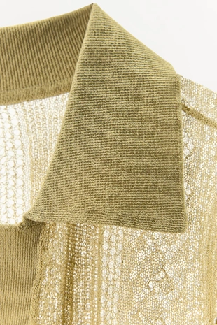 Топ-поло ажурной вязки- Заказать в России