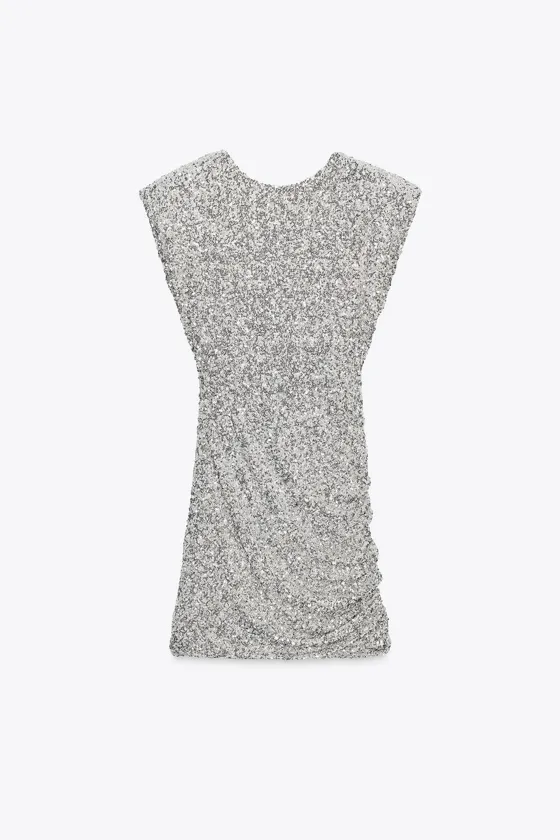 ПЛАТЬЕ С ПАЙЕТКАМИ И ПОДПЛЕЧНИКАМИ — ZW COLLECTION