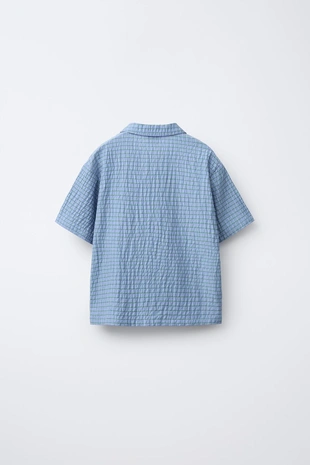 Пижама с рубашкой в клетку и бермудами на мальчика 3-6 лет- Заказать в России