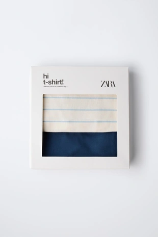 Набор из двух однотонных футболок и в полоску- Заказать в России