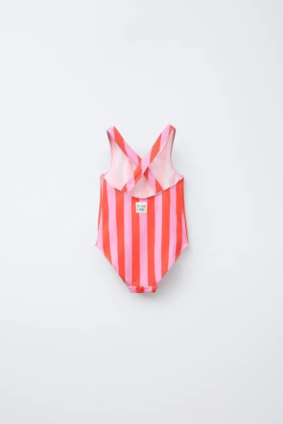 Полосатый купальник striped casa lawa © x zara kids