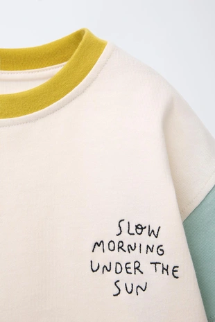 Комплект из футболки и шортов-джоггеров в стиле колор-блок - Заказать в России