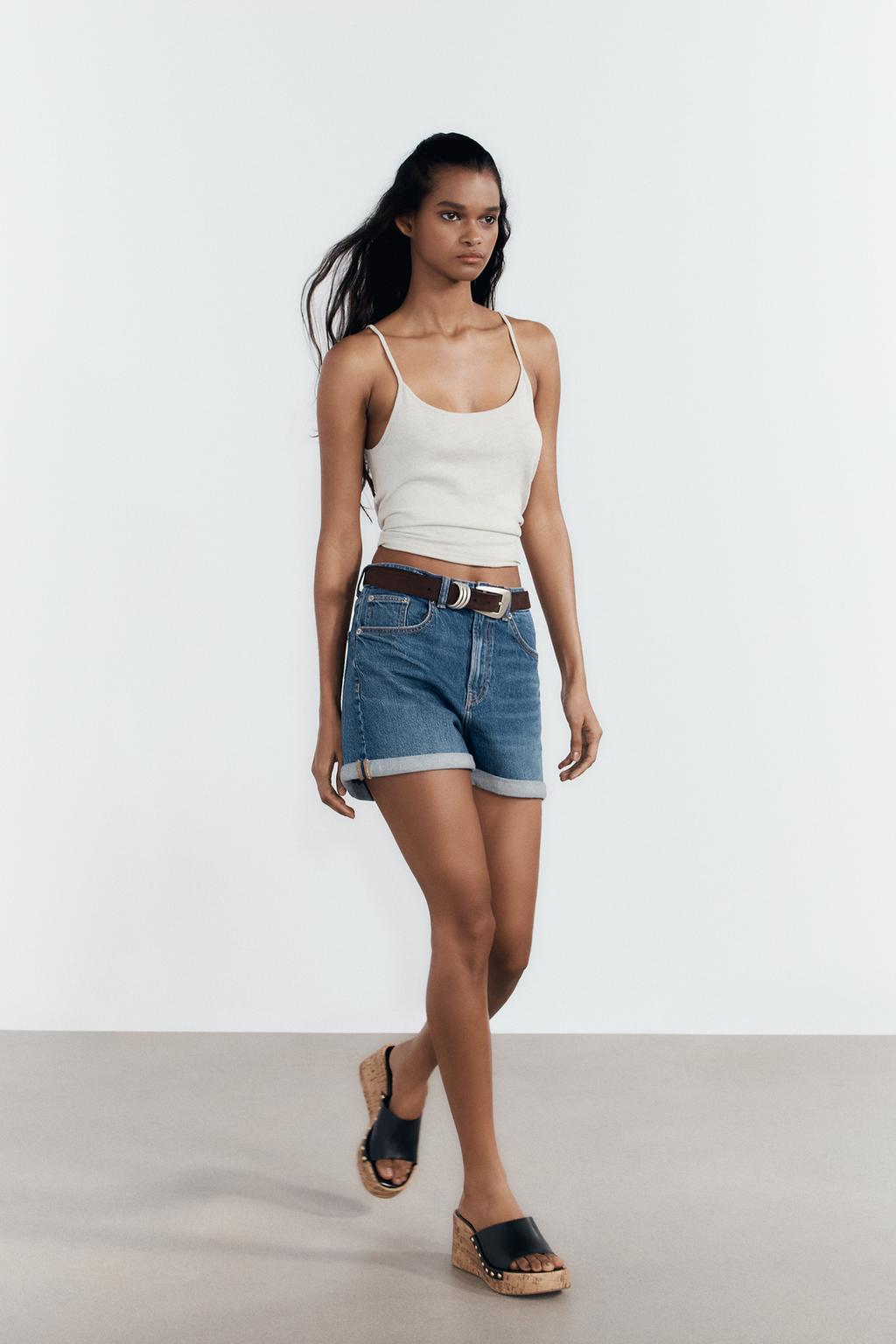 ШОРТЫ TRF MOM FIT С ВЫСОКОЙ ПОСАДКОЙ