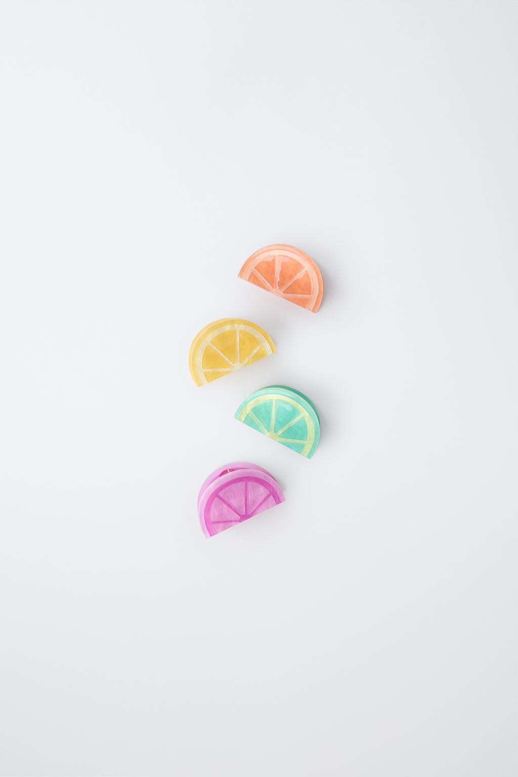 НАБОР ИЗ 4 ЗАКОЛОК ДЛЯ ВОЛОС «ФРУКТЫ»