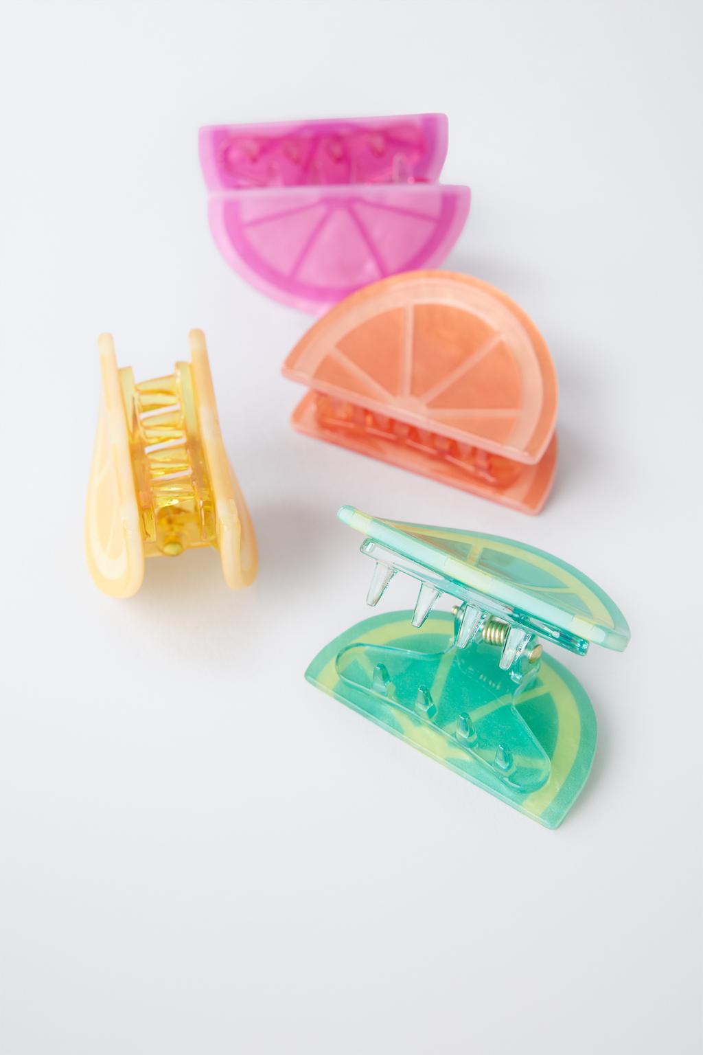 НАБОР ИЗ 4 ЗАКОЛОК ДЛЯ ВОЛОС «ФРУКТЫ»