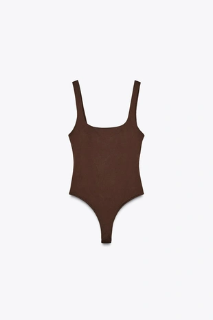 Боди из полиамида с бретелями- Заказать в России