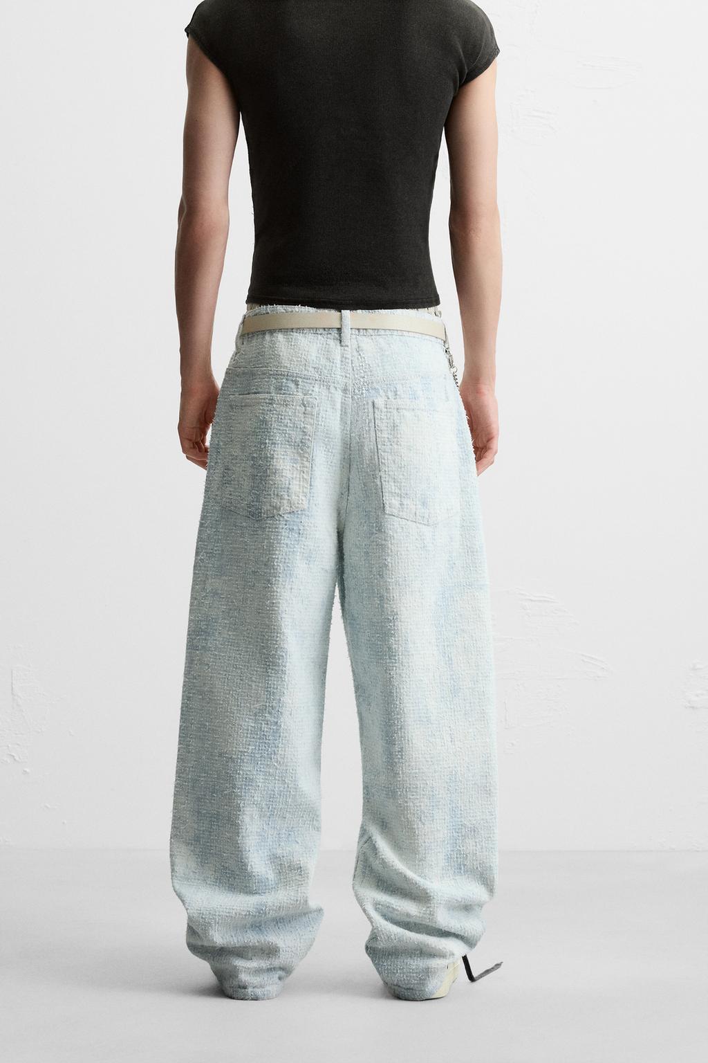 ДЖИНСЫ BAGGY FIT С ЭФФЕКТОМ ПОТЕРТОСТИ