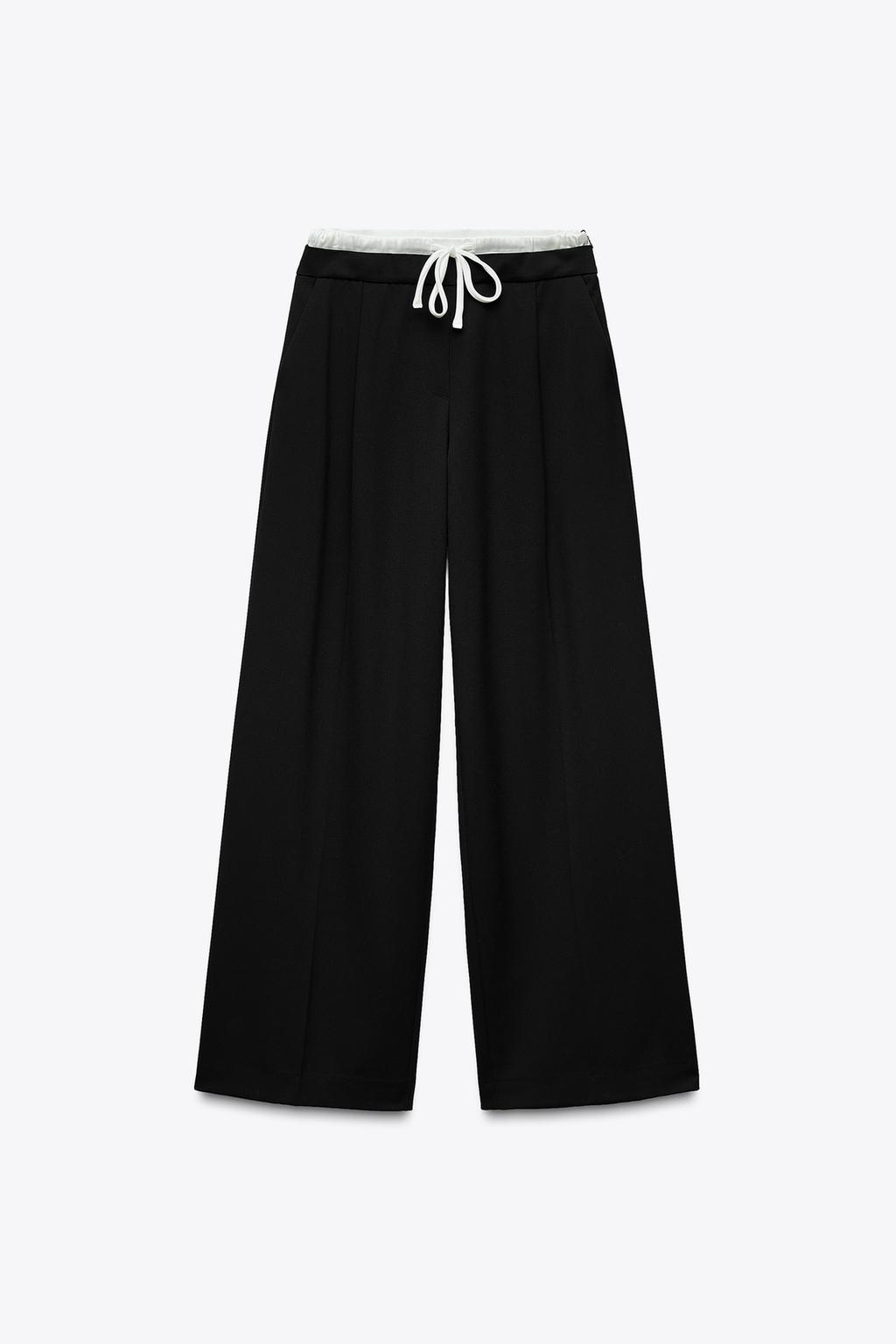 БРЮКИ WIDE LEG С ДВОЙНЫМ ПОЯСОМ