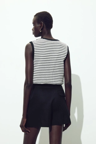 Жаккардовый жилет с пуговицами- Заказать в России