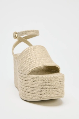 Джутовые босоножки на платформе- Заказать в России