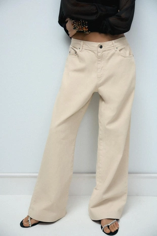 Ecru | 8527/900/712 - Zara Джинсы RELAXED FIT со средней посадкой — LIMITED EDITION