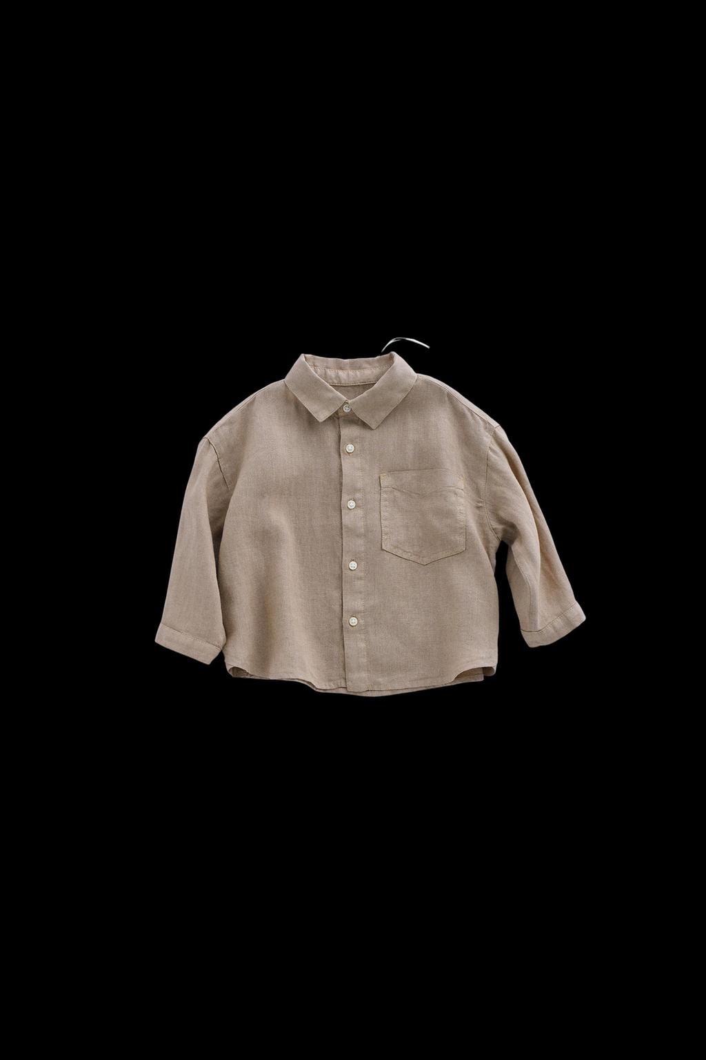ZARA TIMELESS - ОДНОТОННАЯ РУБАШКА ИЗ 100% ЛЬНА