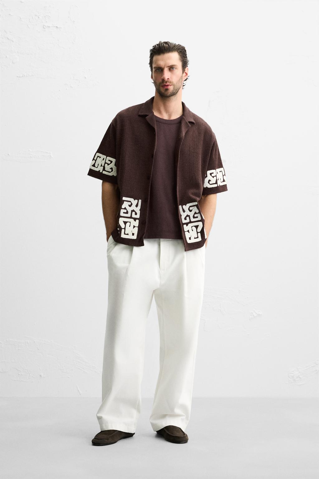 РУБАШКА RELAXED FIT С ВЫШИВКОЙ