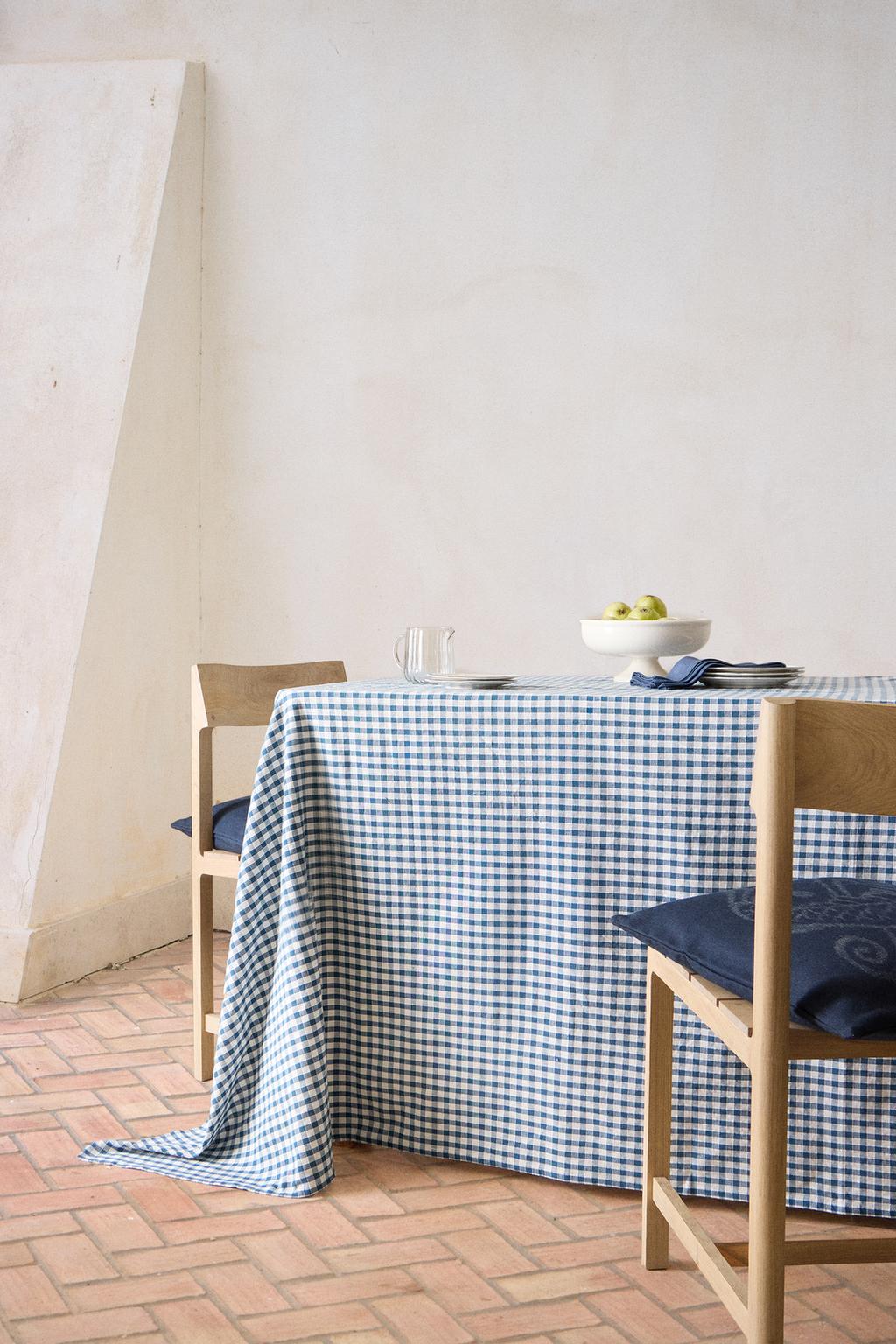 Хлопковый скатерть в клетку gingham